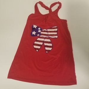 🇺🇲 Patriotic Girls Tank Top Size M